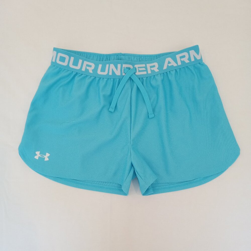 Under Armour HeatGear Youth Blue Shorts with Elastic Waist and Ties